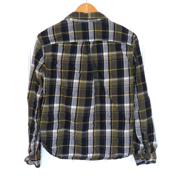 The North Face Mens Plaid Flannel Shirt Button Up Green Black Long Sleeve Size S - Picture 2 of 9